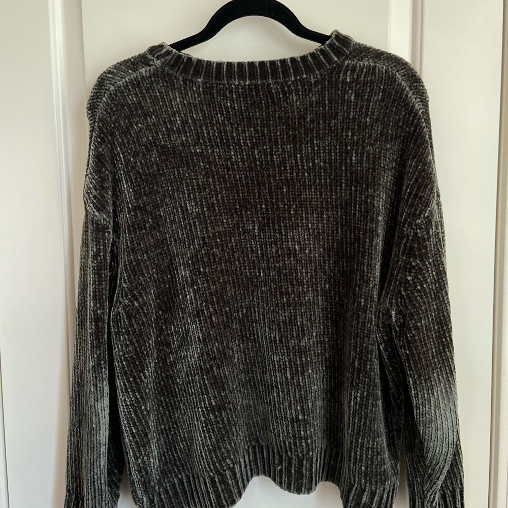 Pull&Bear Forest Green Chenille Knit Sweater